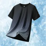 Simple Fashion Gradient Sports T Shirts Fashion Summer Short Sleeve 3D Printed Fitness T-shirts Casual Oversized Unisex Tees