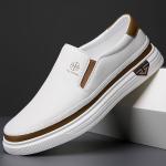 Men's Stylish Slip-On Loafers | Synthetic Shoes | Soft Upper, Non-Slip Rubber Sole, Decorative Stitching | Comfortable for Everyday Casual Wear